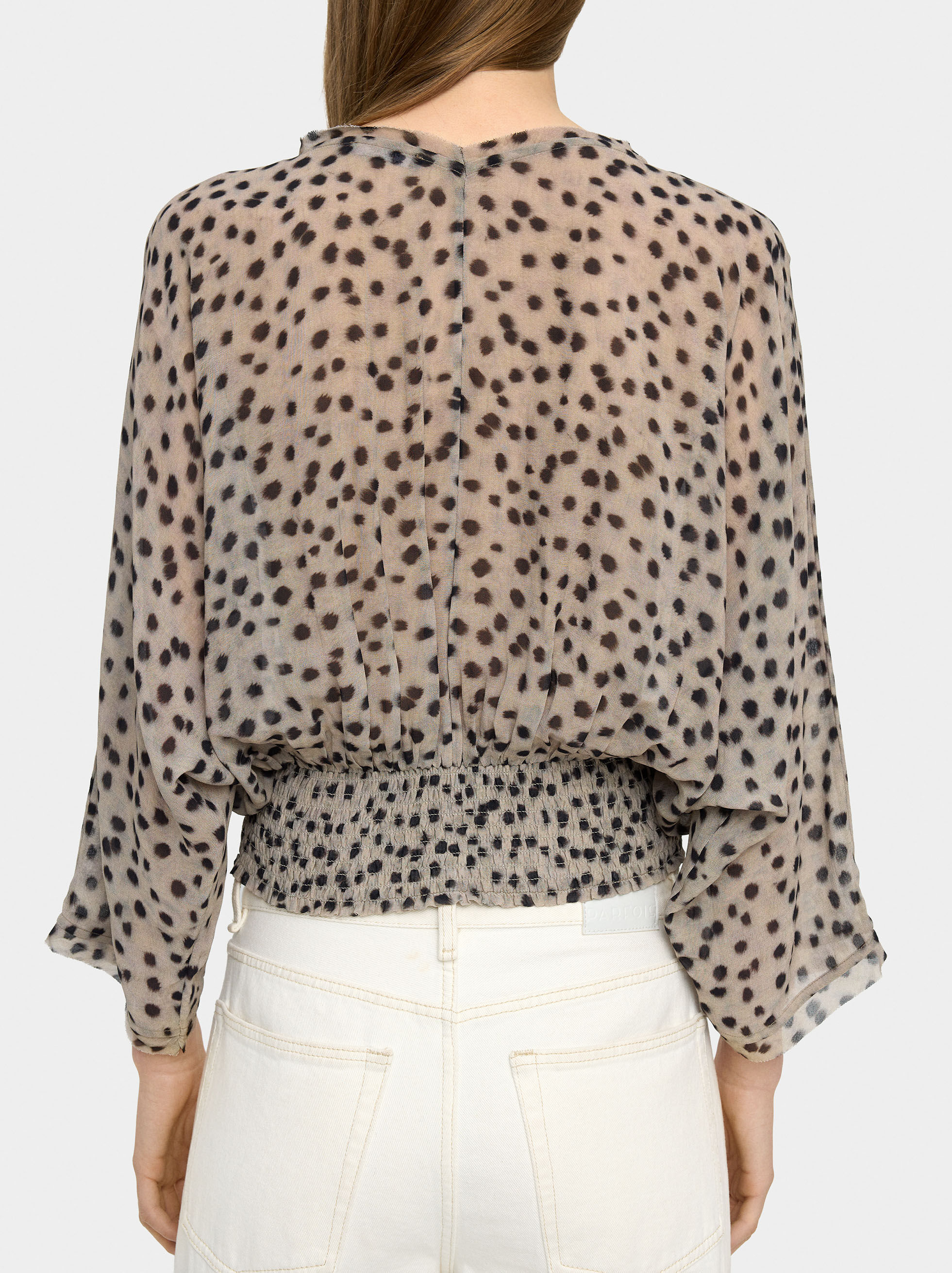 Blusa fluida con elásticos