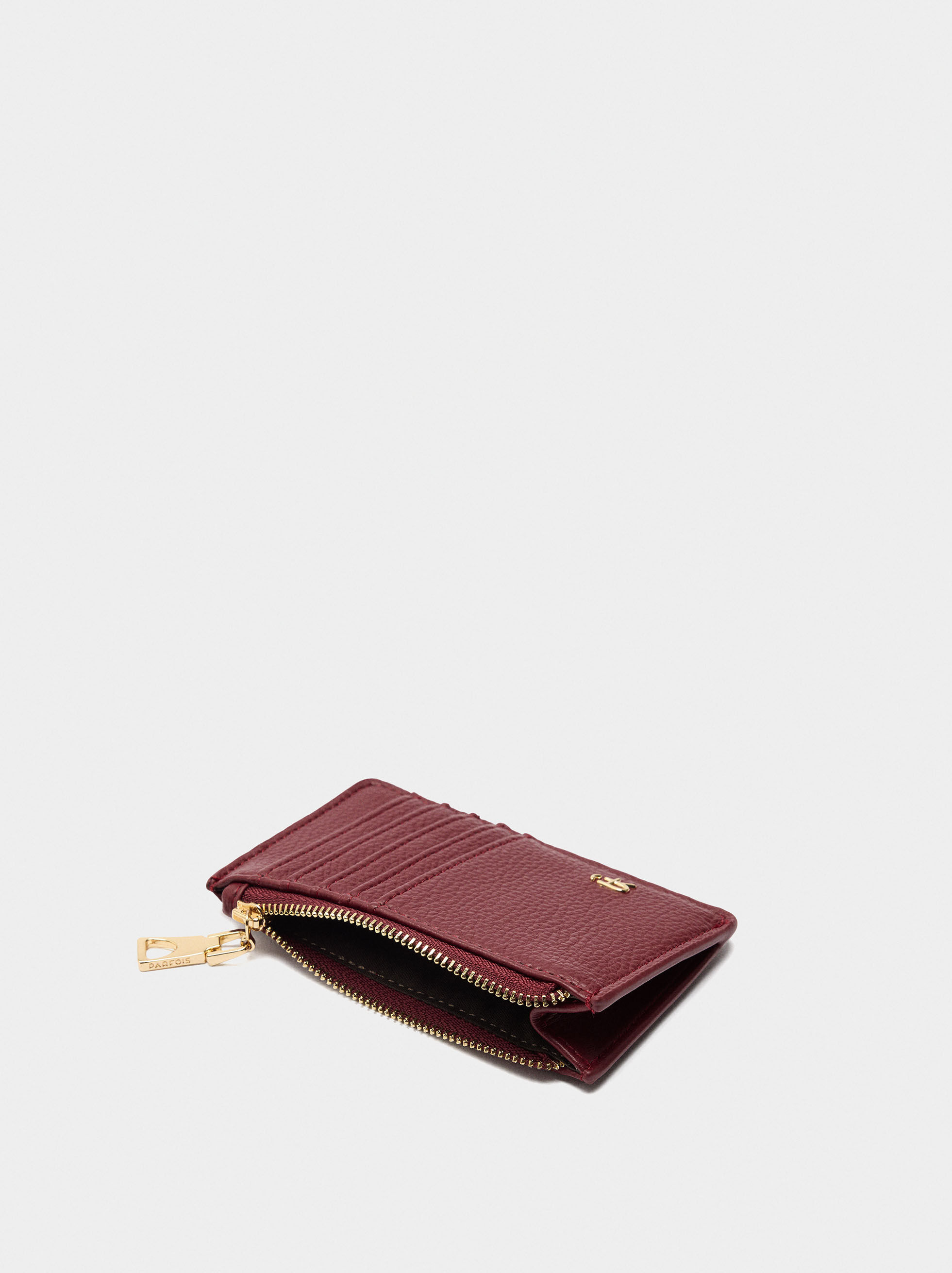 Porta tarjetas con cierre de correr
