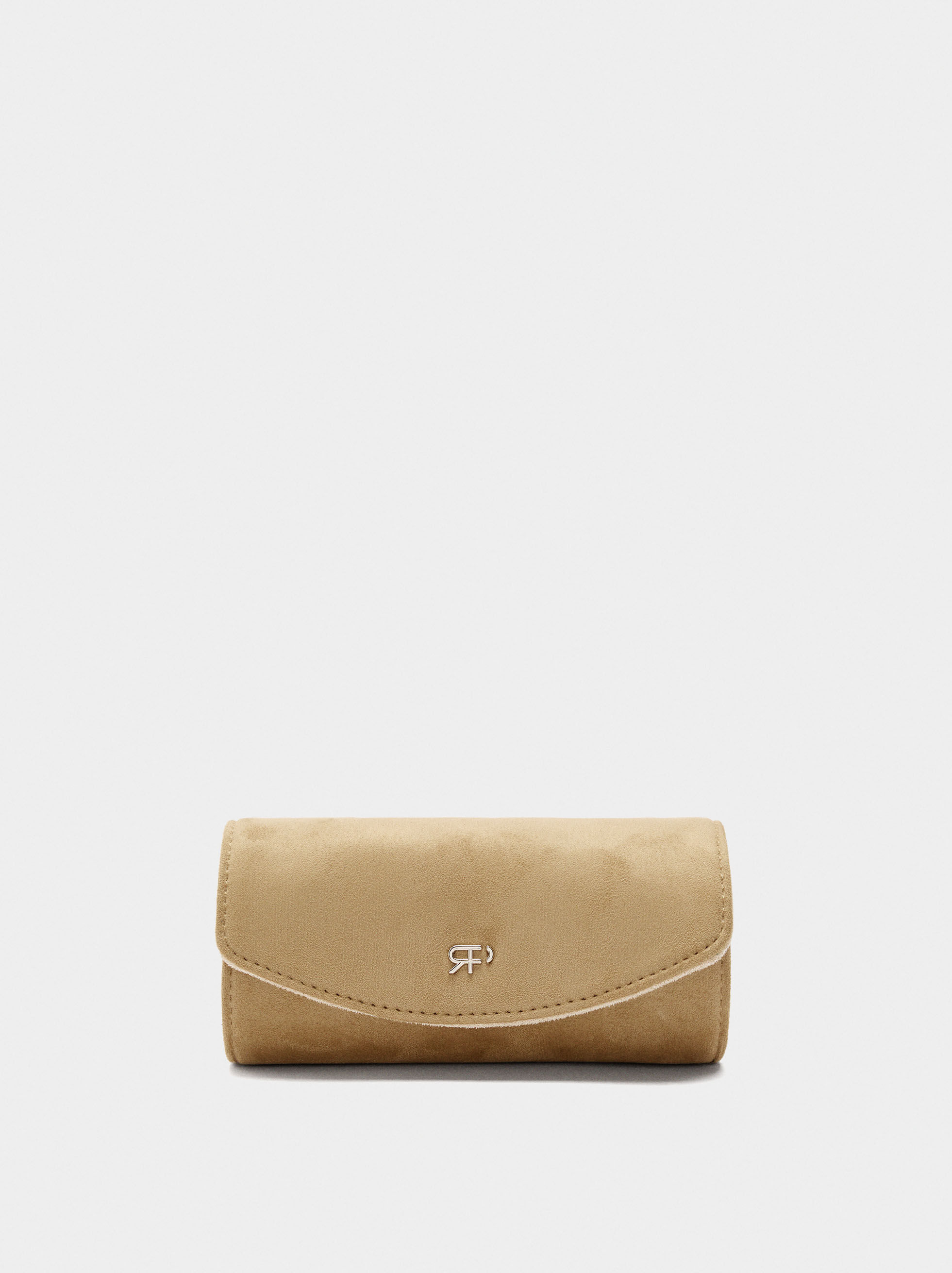 Organizador de joyas en rollo con efecto piel