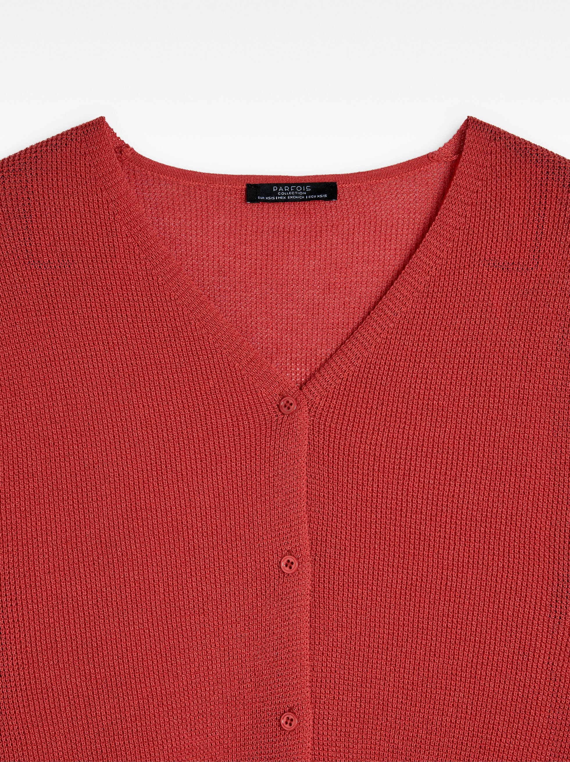 Cardigan de punto manga corta