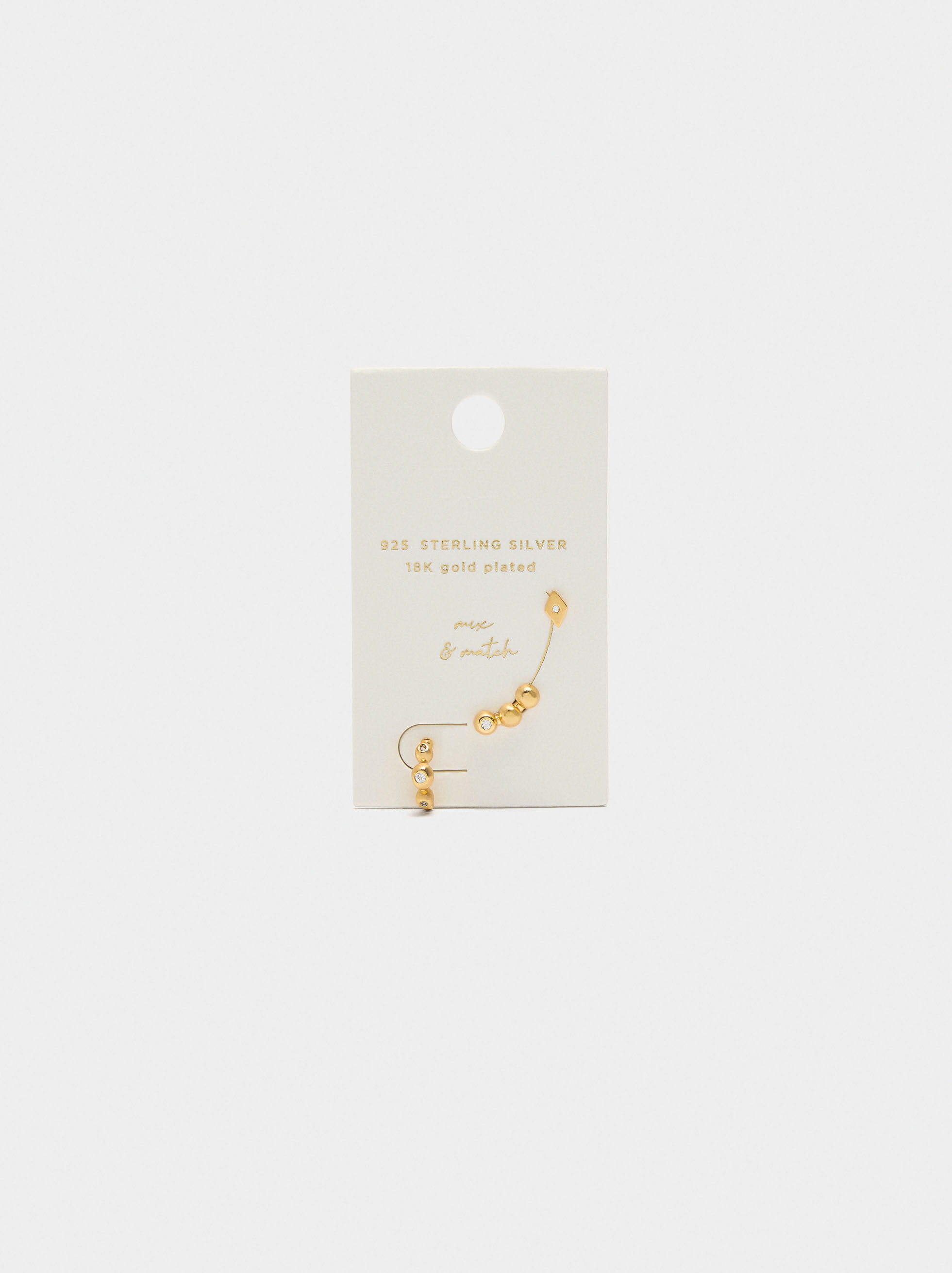 Set de aretes con circonitas - plata de ley 925