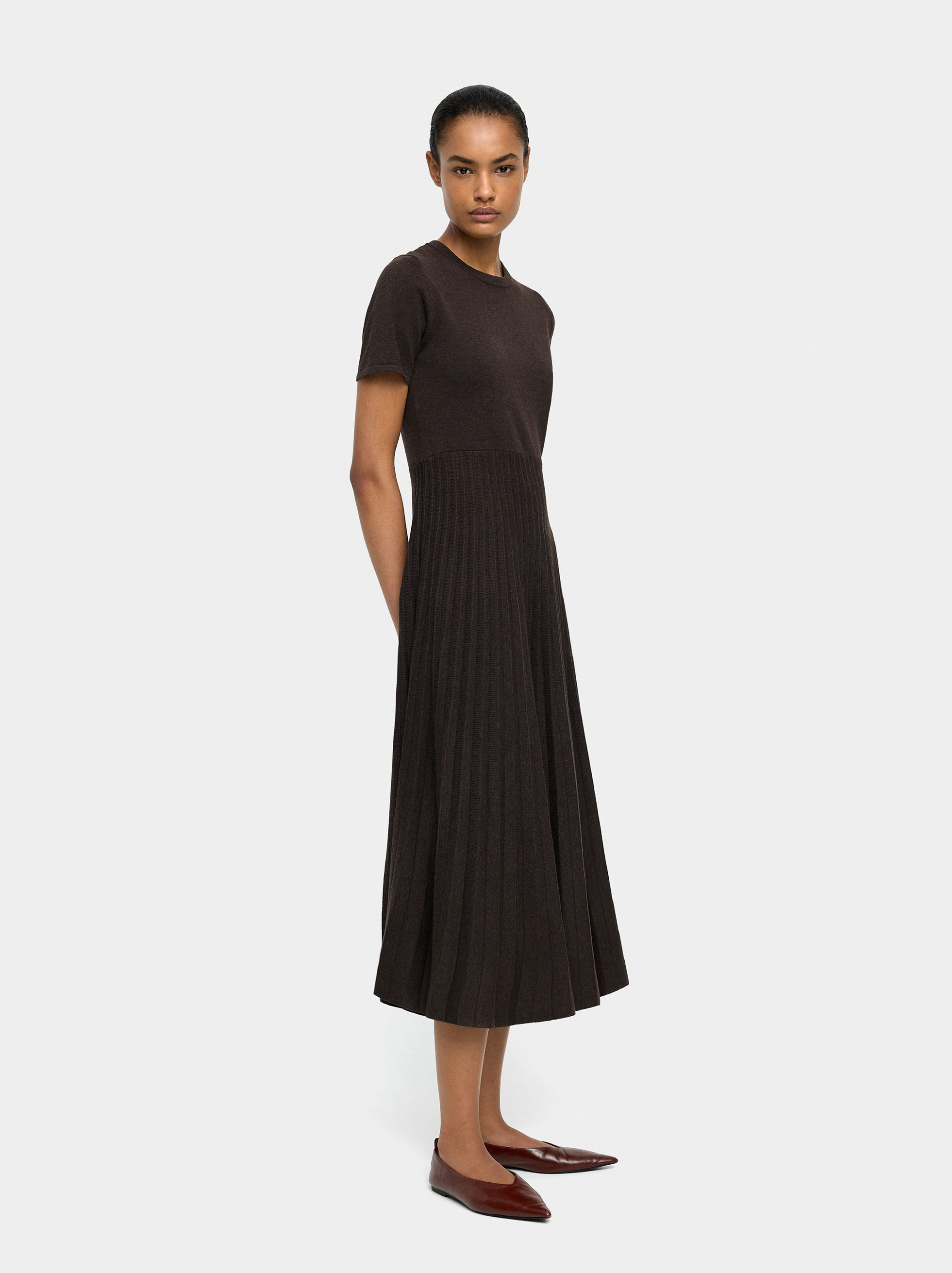 Vestido midi de punto