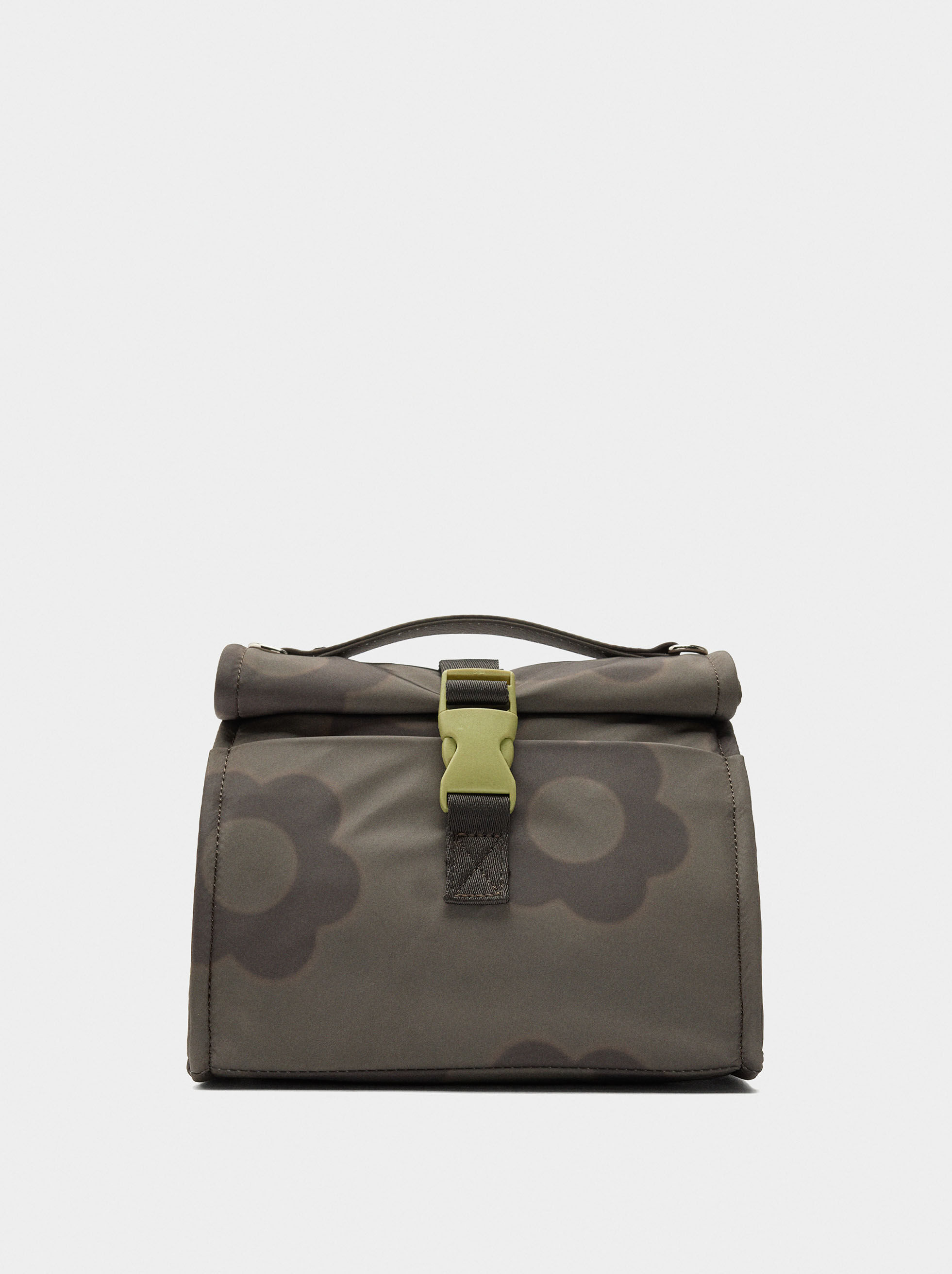 Bolso de nailon con estampado floral