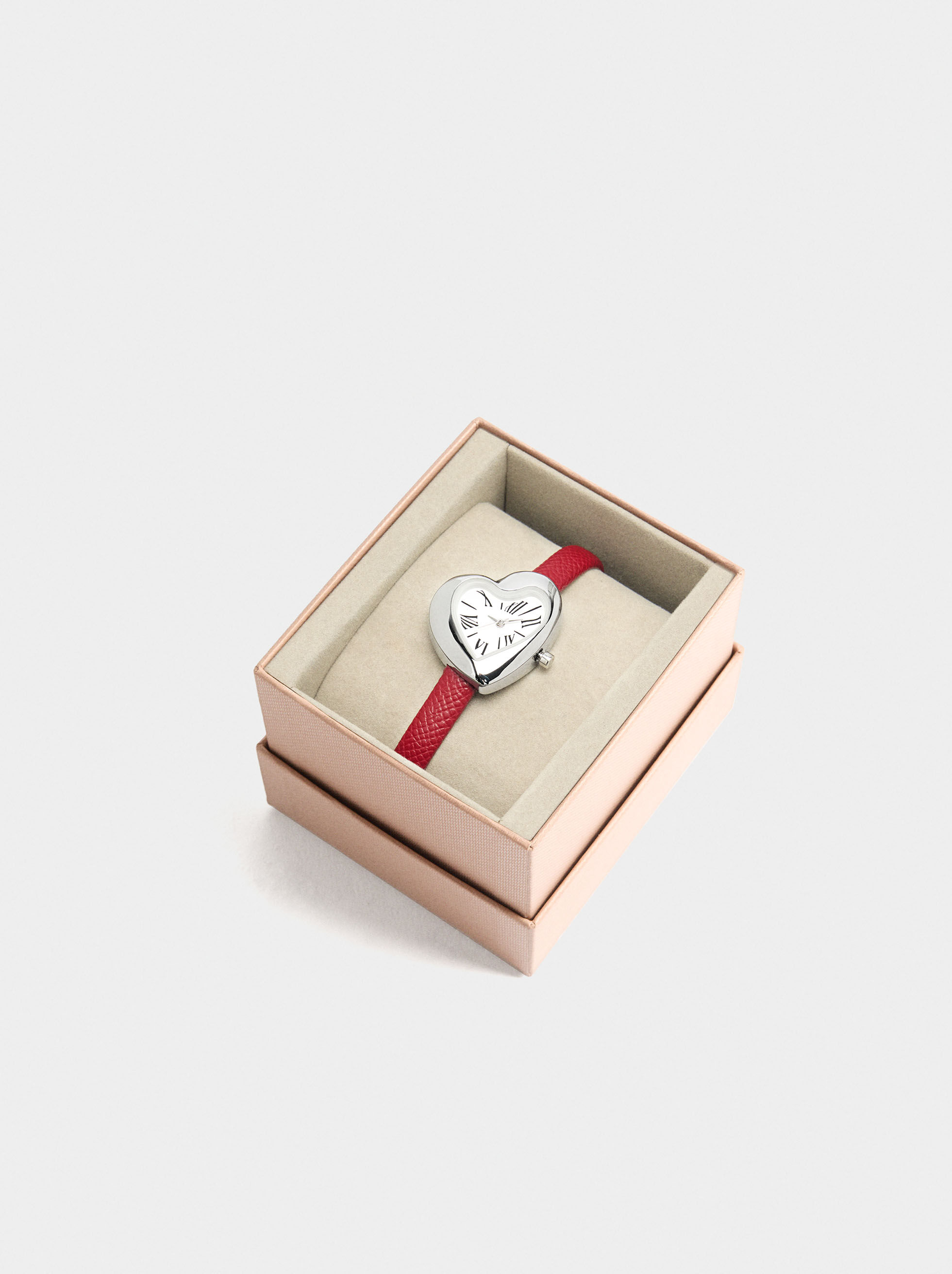 Reloj corazón pulsera con textura