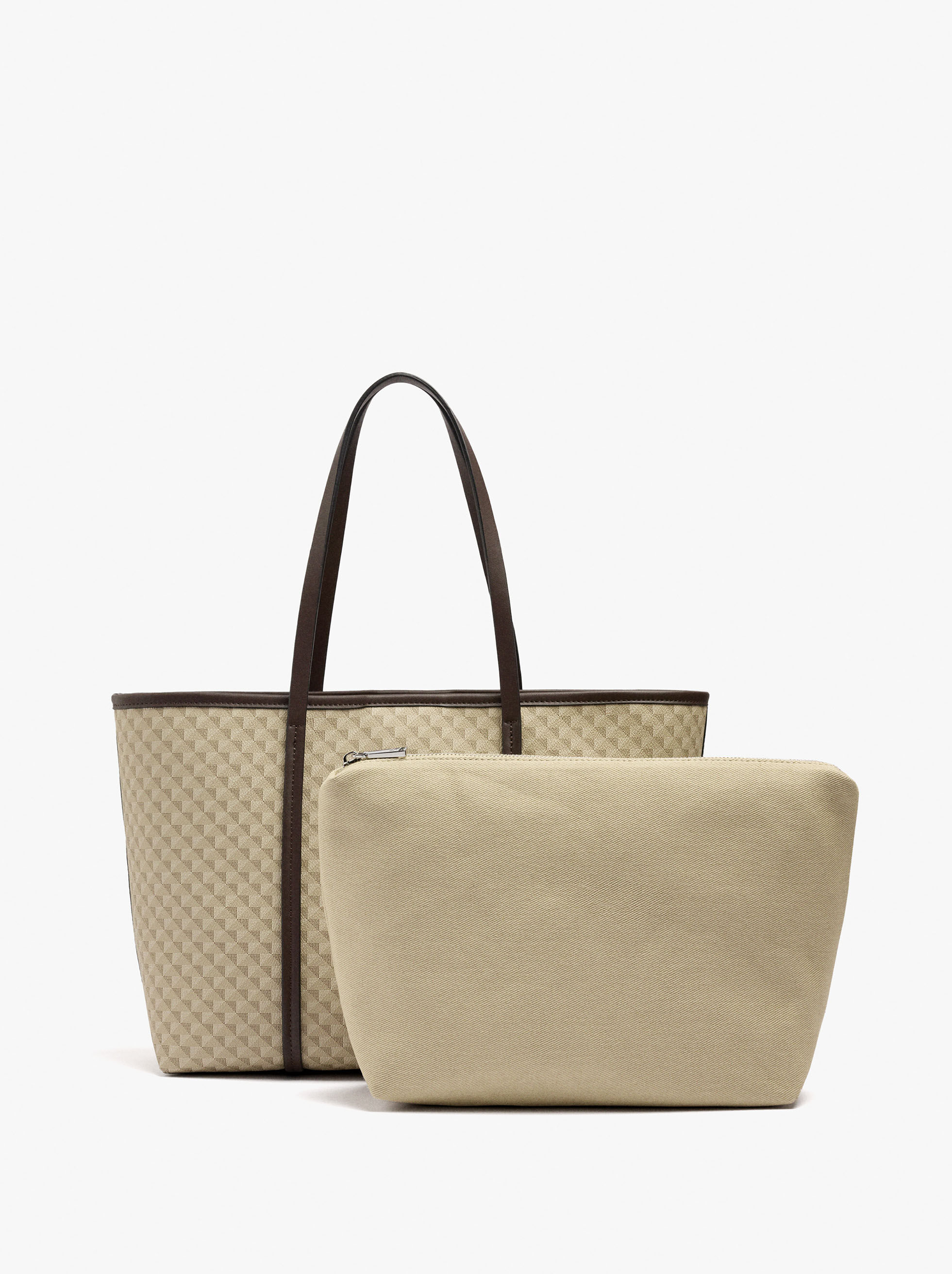 Bolso shopper estampado con bolsa removable