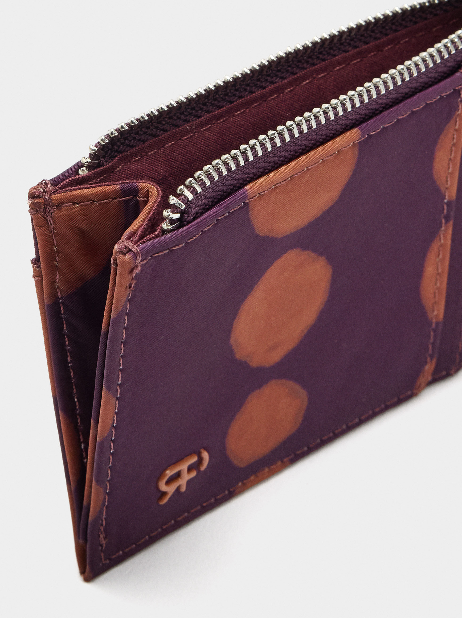 Porta tarjetas básico de nailon estampado