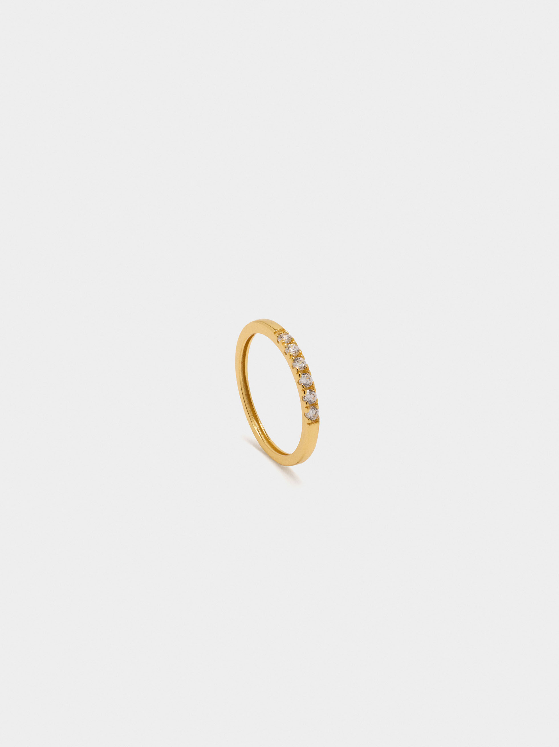 Anillo con zirconitas - plata de ley 925