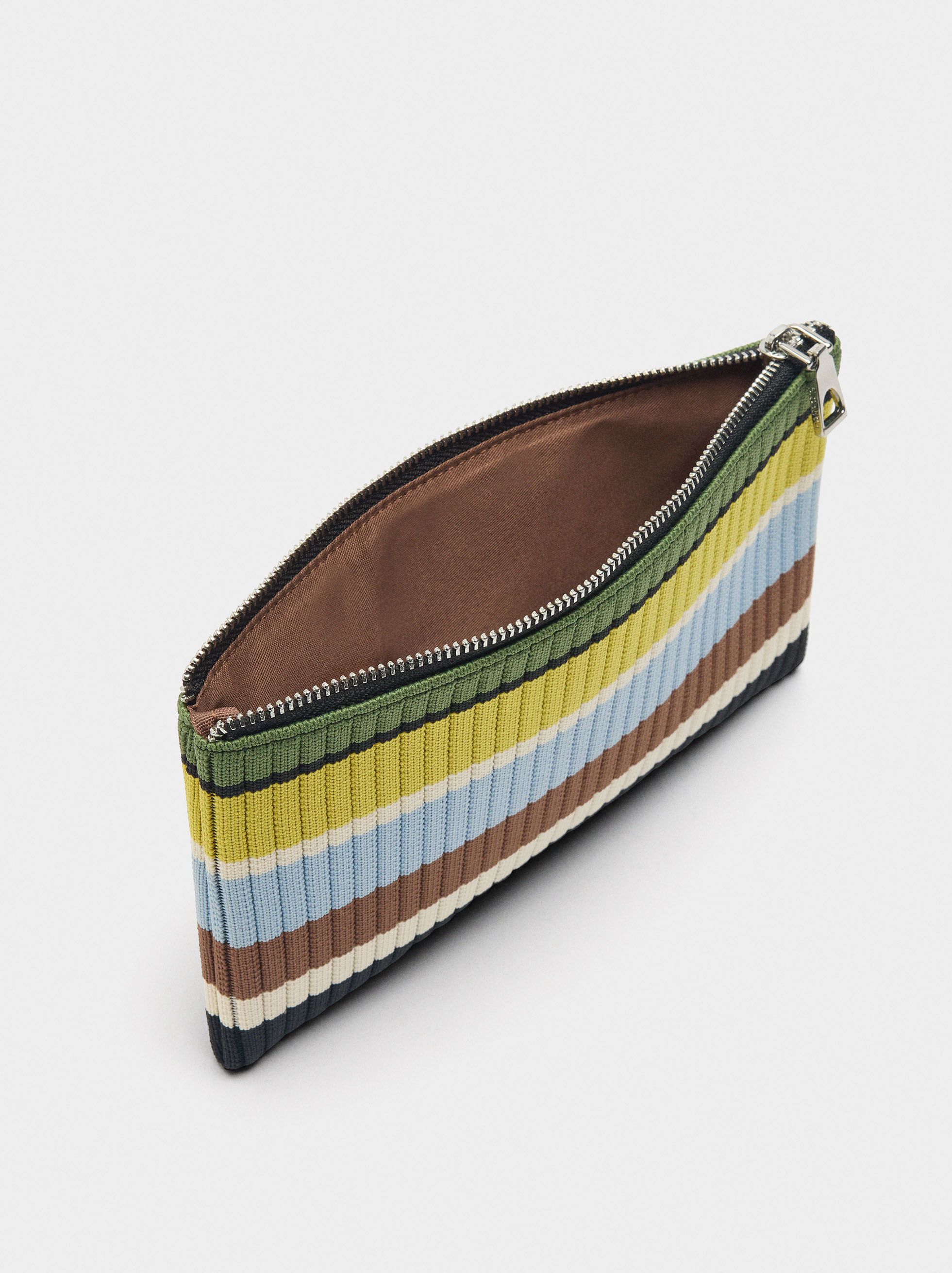 Bolsa de monedas de malla a rayas