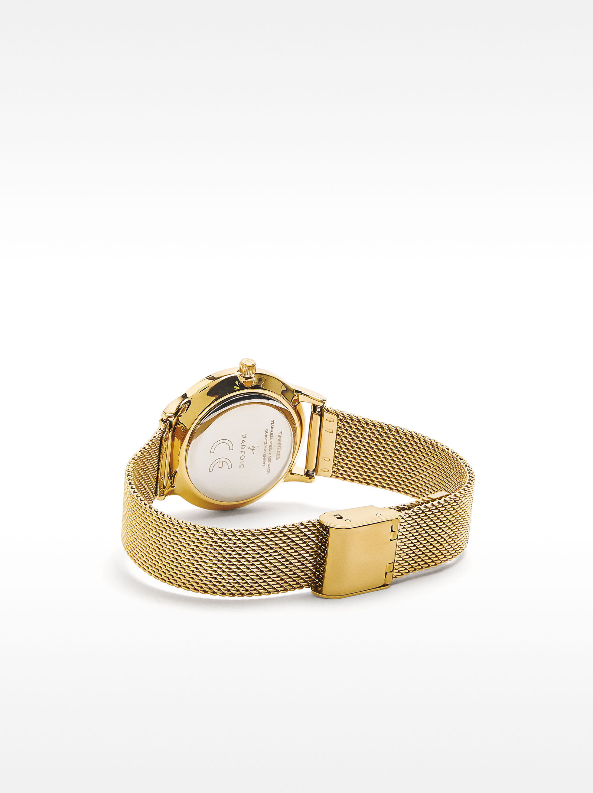 Reloj de pulsera de cadena metálica de acero