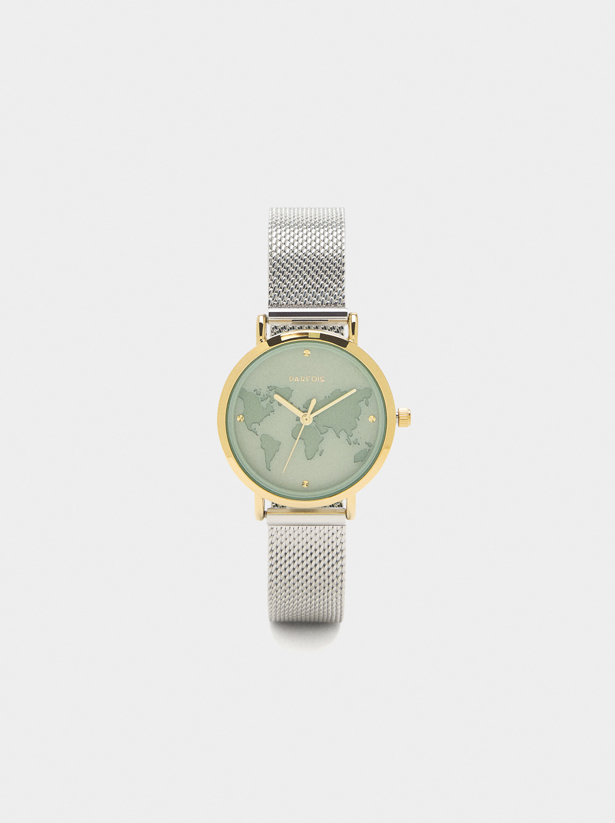 Reloj esfera mapa mundo