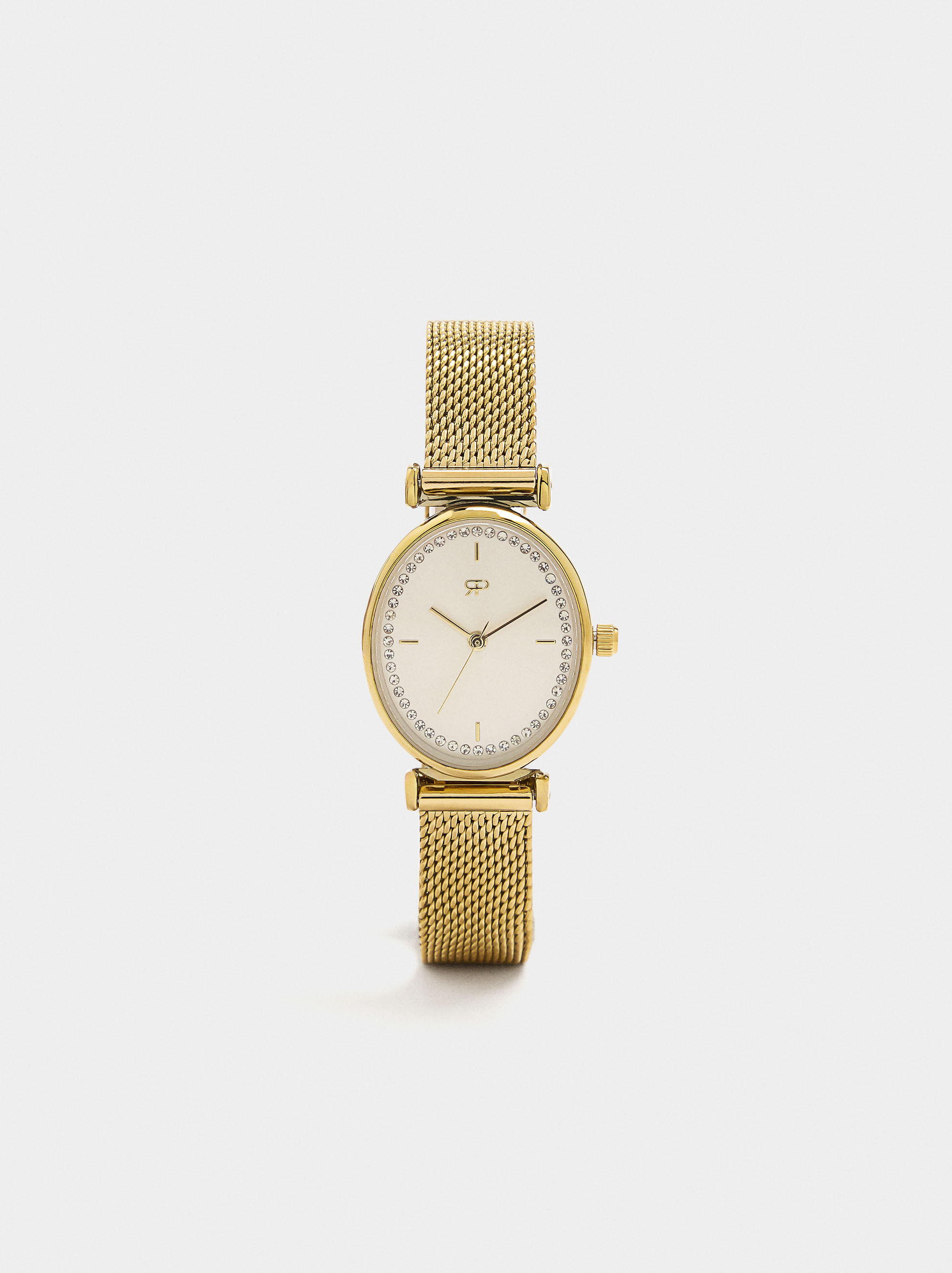 Reloj oval cadena de metal acero inoxidable