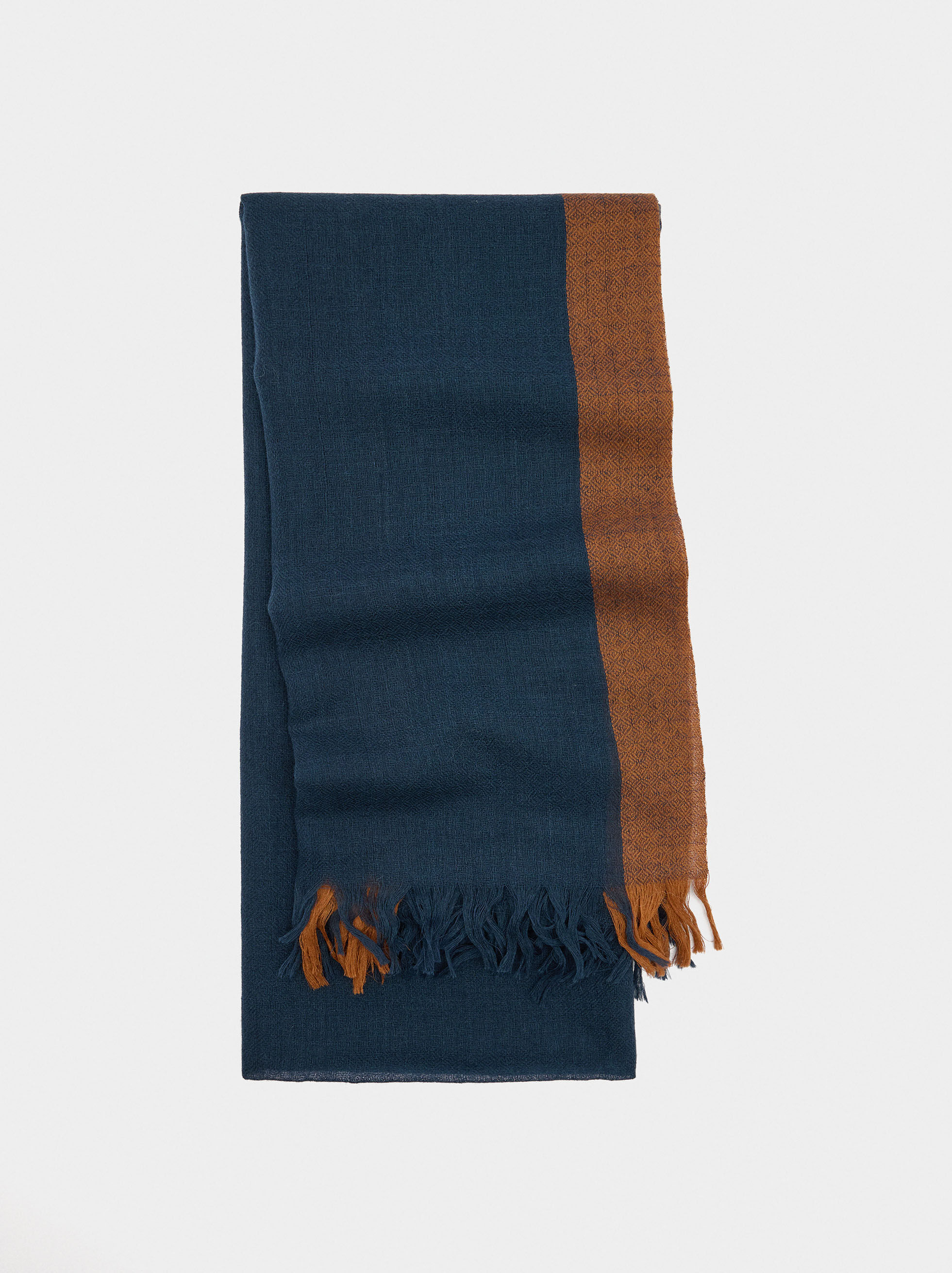 Pashmina con rayas 100 % lana
