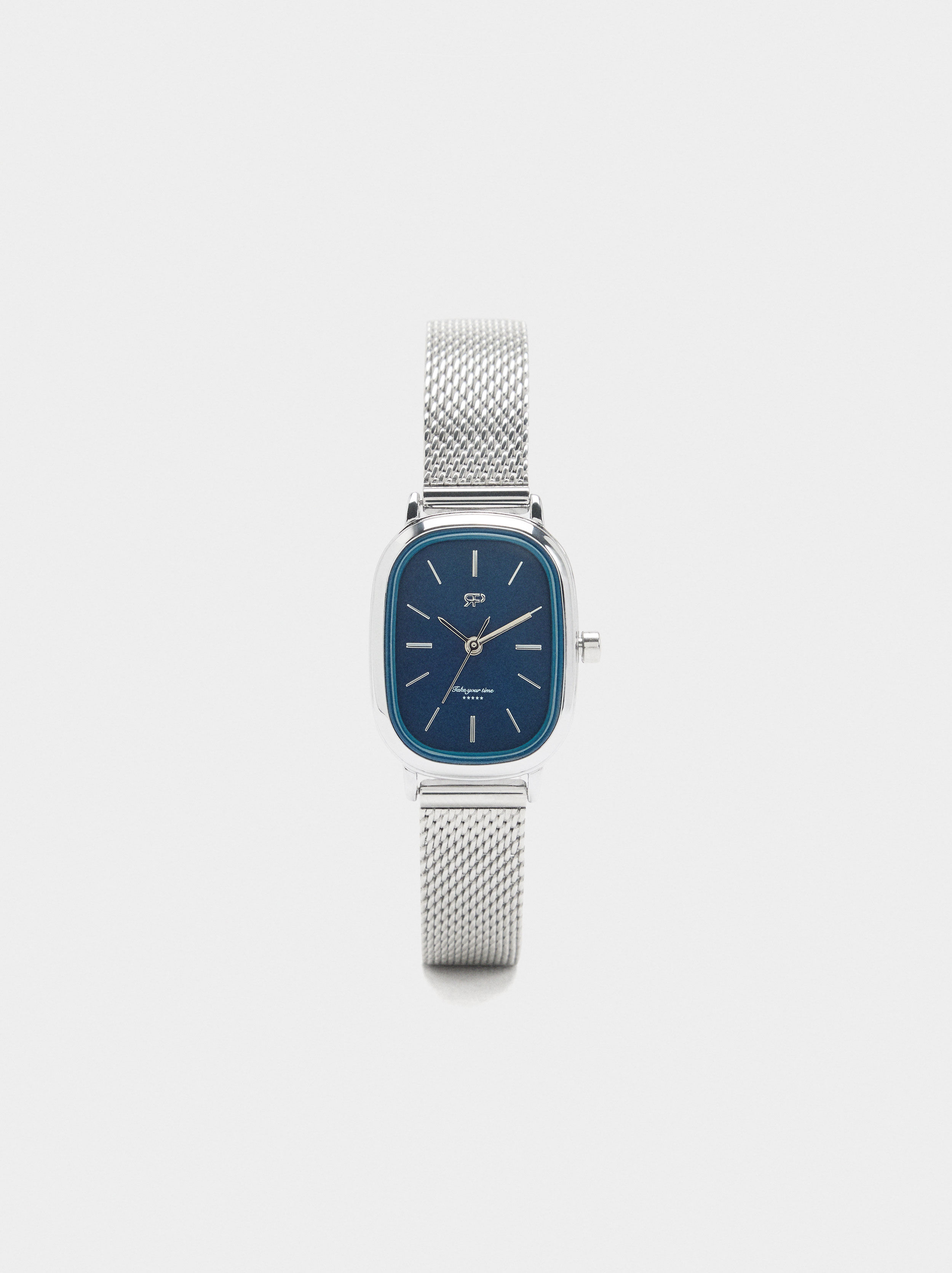 Reloj de malla metálica de acero inoxidable