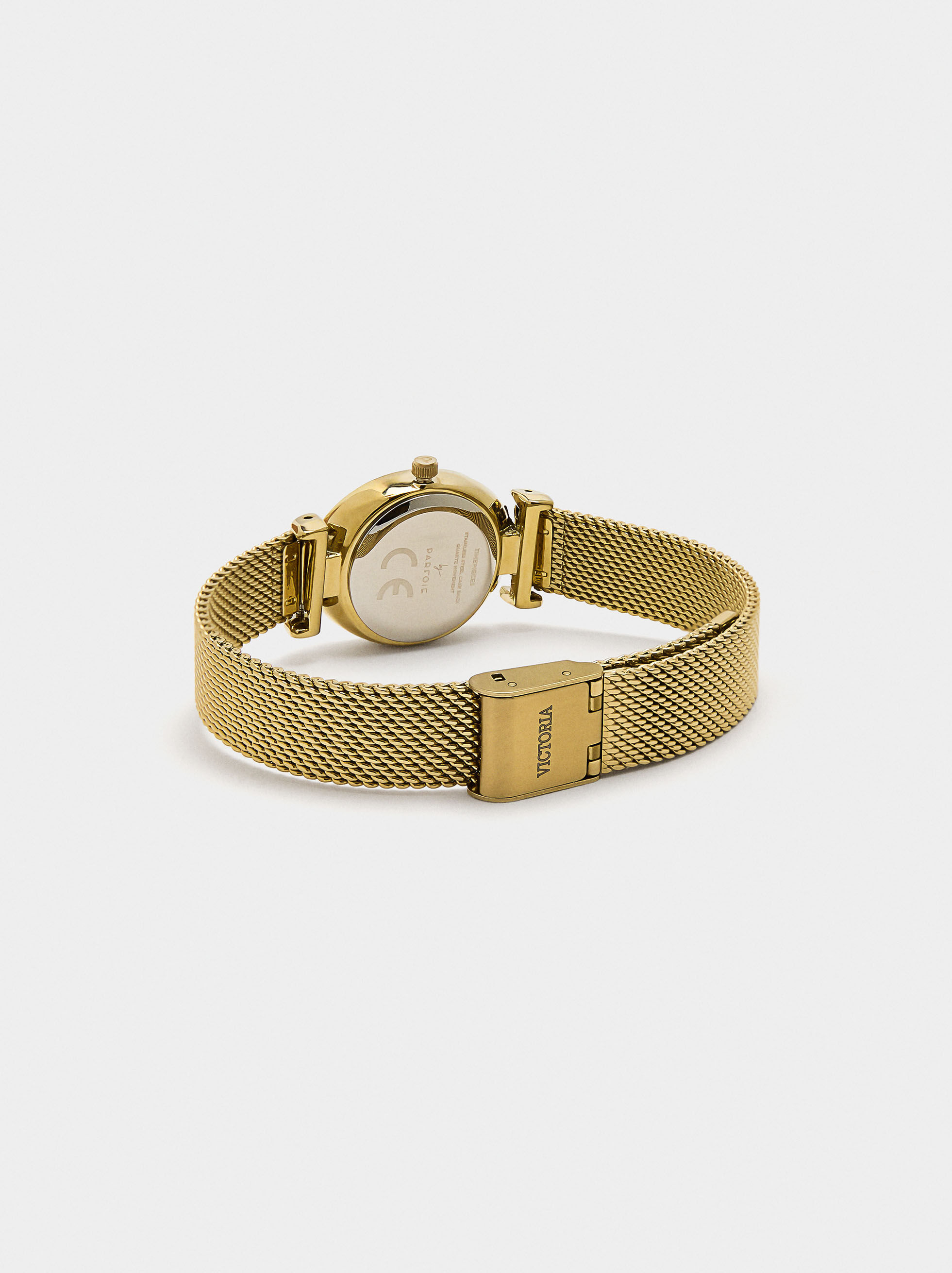 Reloj oval cadena de metal acero inoxidable