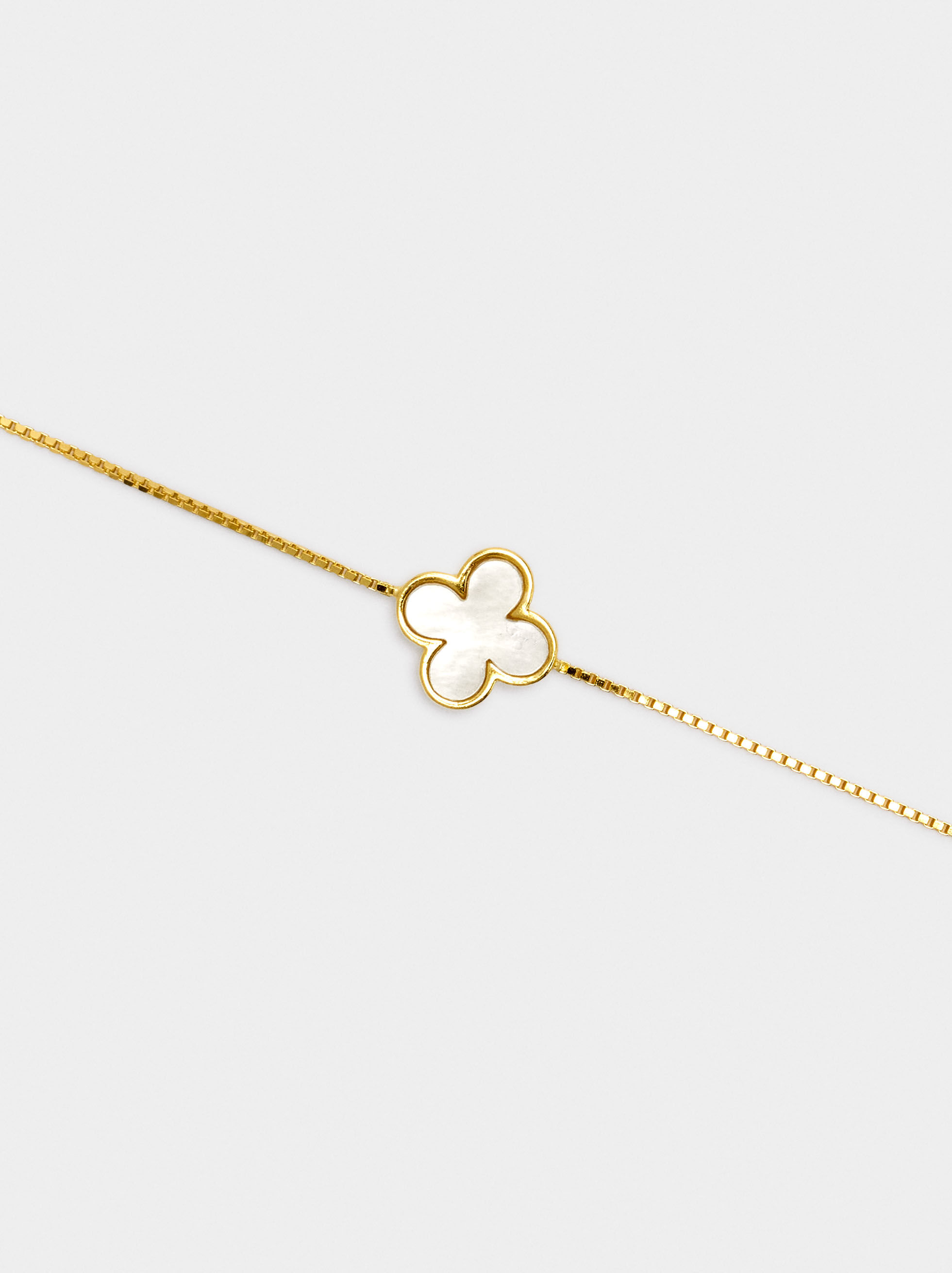 Pulsera colgante trébol - plata de ley 925
