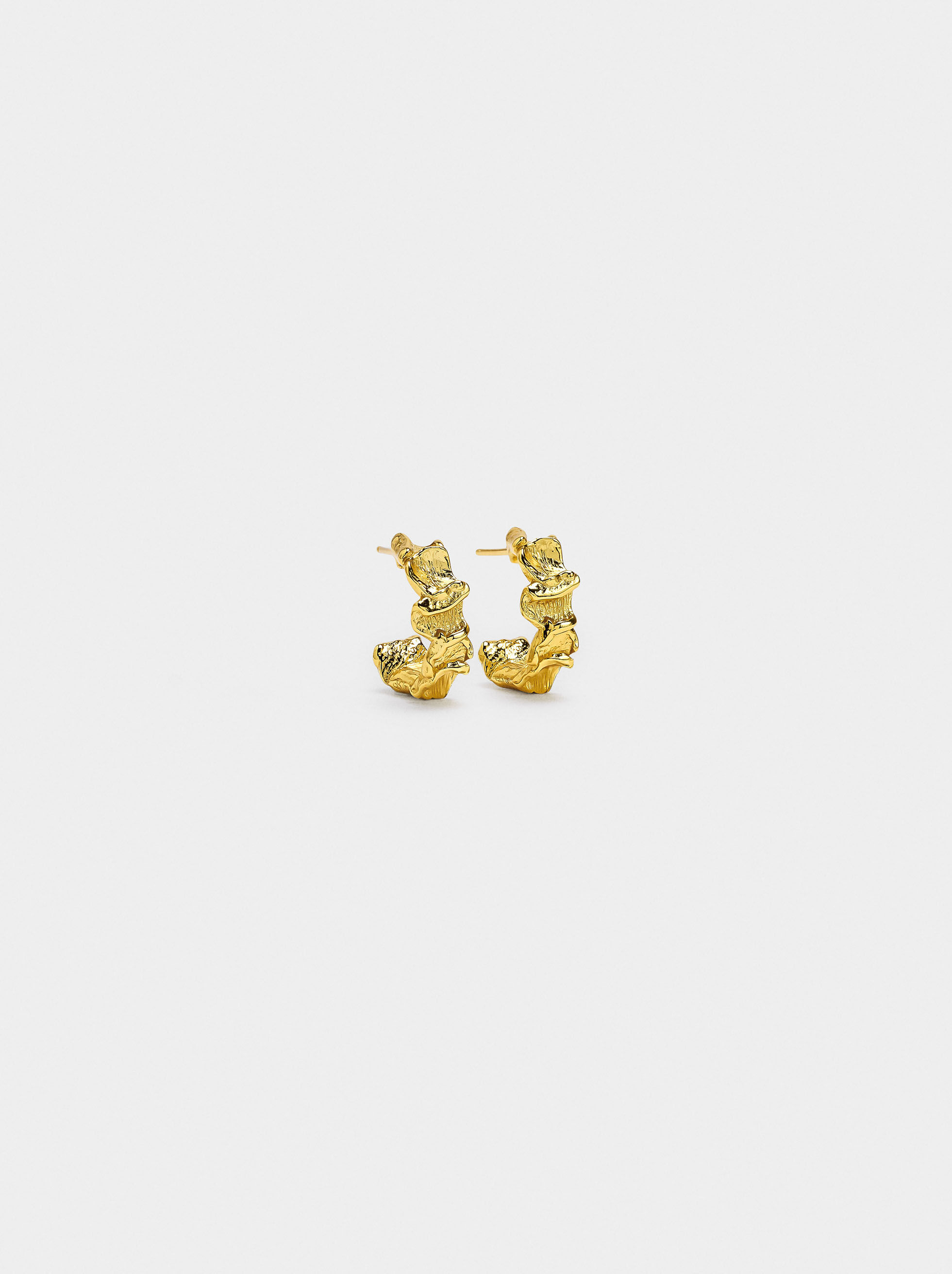 Argollas irregulares - plata de ley 925
