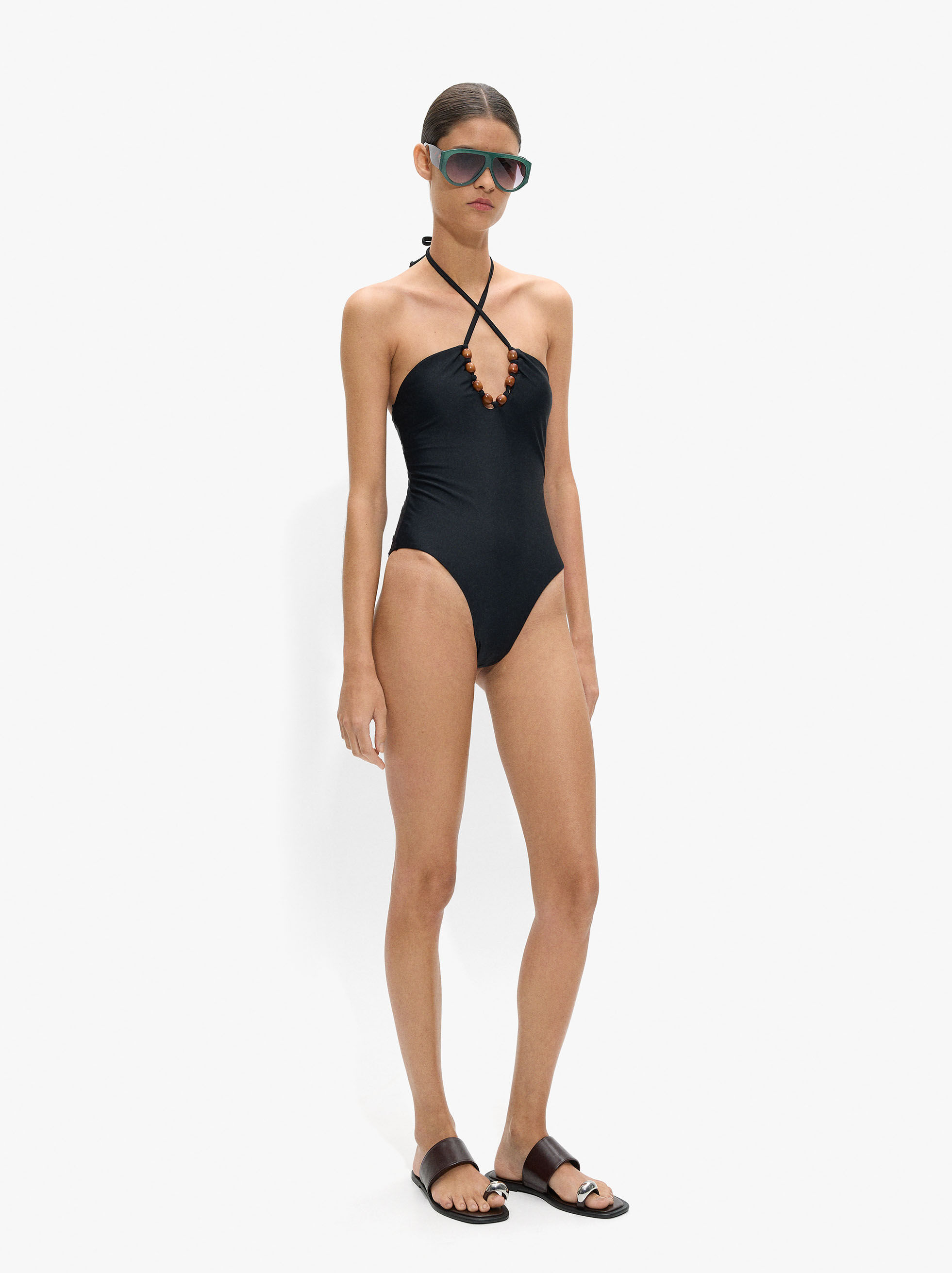 Bikini de tiras con cuentas