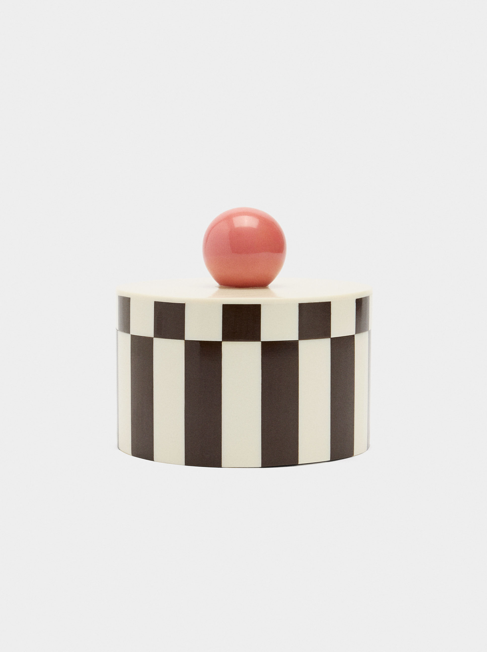 Caja de joyas con rayas y esfera